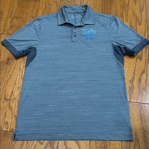 Under Armour UCLA  Gray Polo with Blue Accents - Picture 1 of 5
